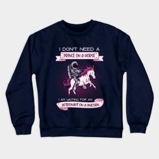 The Astronaut on a Unicorn Crewneck Sweatshirt